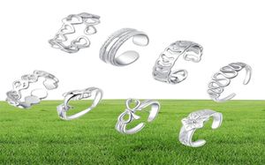 Rouges des orteils Bijoux de corps 8 pièces Small Small Tail Bow Dolphin Love Shape Hawaiian Jewelry Gqelq Toe Rings4769019