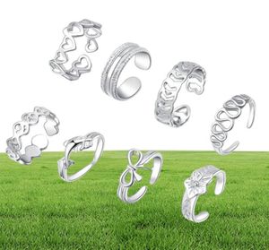 teen ringen body sieraden 8 -delige voet set kleine staart boog dolfijn liefde vorm Hawaiiaanse sieraden gqelq teen ringen4311394