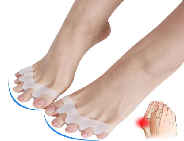 Separador de dedos Corrección Corrector de Hallux Valgus 2PCSlot Silicona Martillo ortopédico Alisador Esparcidor Herramienta para el cuidado de los pies 100 piezas 4078855