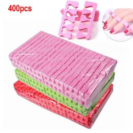 Teenafscheiders 400 stks nail art tenen scheiders sponsafscheiders soft gel uv tools Poolse manicure pedicure pedicure teen corrector nail art tool 230325