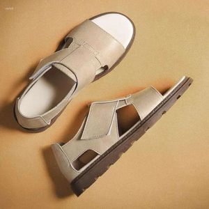 Toe Summer Sandals de cuero para hombres Abiertos abiertos de fondo suave sin resbalón BC3 resistente a la moda BC3