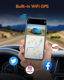 Toguard Dual Lens 4K UHD CAR DVR Touchscreen Smart gebaarsensor Dashcam voor en achter camera GPS Wi-Fi autorecorder Auto DVR