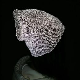 Tohuiyan reflecterende beanie hoed voor mannen vrouwen herfst winter warm gebreide hoeden schedels motorkap chapeu feminino gorras gebreide skipap 231221