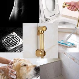 Bidet de bidet de inodoro Bidet Bidet Tap Gold Baño de latón Baño de ducha Spray Girado Boucet Bidé de bidé