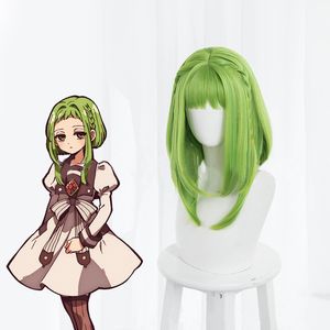 WC Bound Hanako Kun Nanamine Sakura Cosplay Pruiken Groen Synthetisch Haar Kostuum Pruik