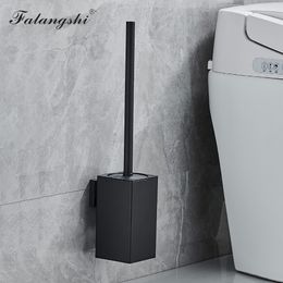Toilettenbürstenhalter Schwarzer Bürstenhalter Wandmontage Badezimmerreinigung Edelstahl zur Aufbewahrung WB8705 230616