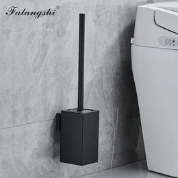 Portaescobillas de baño Portaescobillas de baño negro, cepillo de limpieza de baño montado en la pared, cepillo de baño de acero inoxidable para almacenamiento de limpieza WB8705 231013