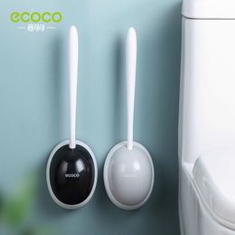 Supports de brosses de toilette Ecoco tête de brosse en silicone brosse de toilette outil de nettoyage de drainage rapide pour toilettes accessoires de salle de bain à domicile 230719