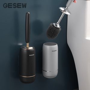 Toiletborstels houders Gesew siliconen borstel huishoudelijke reinigingsgereedschappen hanteren producten badkamer accessoires sets luxe 230518