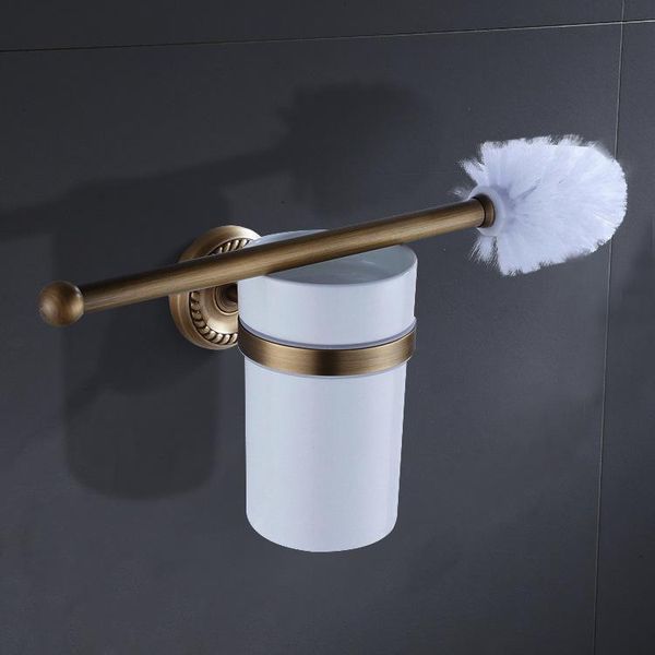 Porte-brosses de toilette fabricant qualité torsion Antique style européen brosse de salle de bain pendentif en laiton
