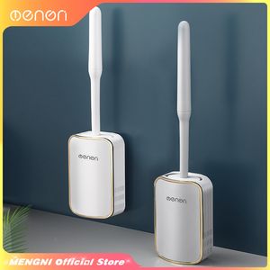 Toilet Brushes Holders MENGNI-Luxury Toilet Brush Bathroom Wall-mount Quick Draining Clean Tool Cleaning Brush Bathroom Accessories Sets 230726