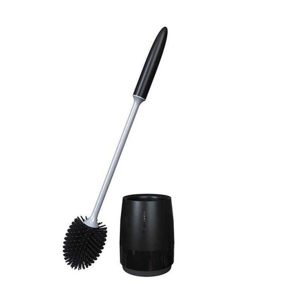 Supports de brosses de toilette Accessoires Wc Ensemble de brosses Mur Sol Double Purpos Nettoyant pour colle douce Salle de bain Longue poignée Maison Pas de coin mort Dhhje