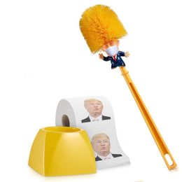 Les supports de brosses de toilette portent un masque Donald Brush Brush Bathroom Ceaning Scurbber Cleaning Tools