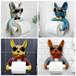 Soporte de papel higiénico, imagen de perros bandeja higiénica bandeja de resina higiénica