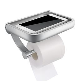 Toiletpapier houder wand gemonteerd tissuepapierhouder toiletrol dispenser met telefoonopslagplank badkamer accessoires wf