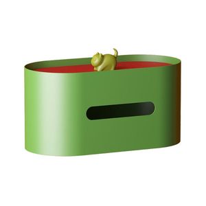 Porte-papier hygiénique 1PC Creative Tissue Box No Punching Oval Roll (Grass Green)