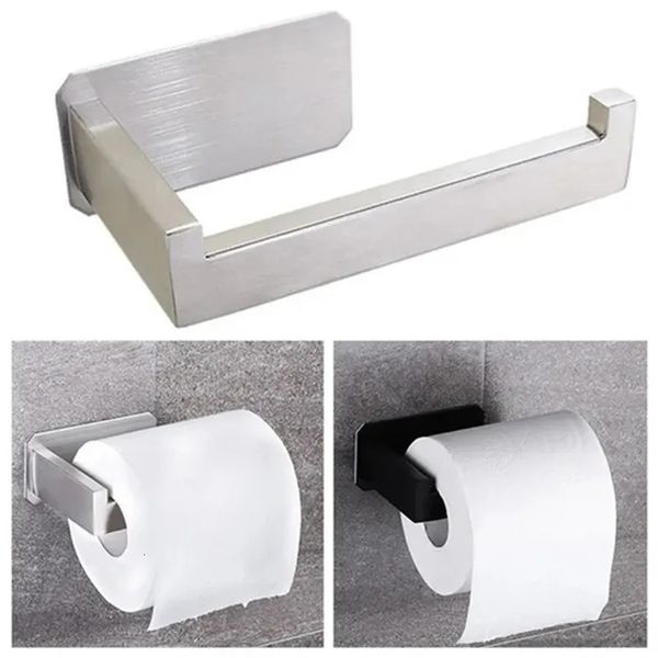 Porte-papier toilette 304 en acier inoxydable chromé porte-rouleau de papier toilette mural Quadrate miroir poli accessoires de salle de bain 230927