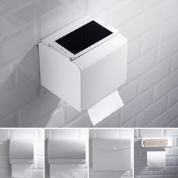 Toiletpapierhouders badkamer tissuebox houder aluminium roll rek toiletplek wand gemonteerde spijker bonte badhardware wit