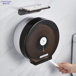Toiletpapierhouders badkamer tissue dispenser wandbevestiging grote rolcapaciteit hand handdoek transparant zwart 221207