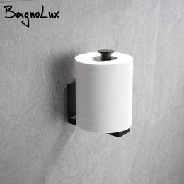 Supports de papier toilette Black Design facile à installer la salle de bain accessoire de cuisine accessoire auto-adhésif en acier inoxydable Rouille en papier toilette en papier de toilette 240410