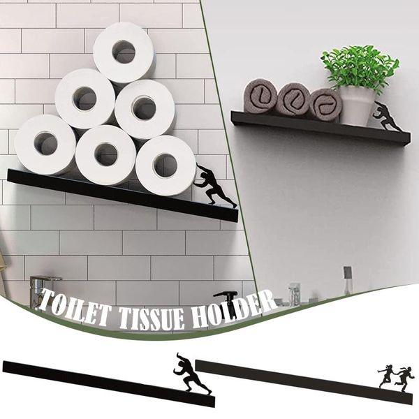Porte-papier toilette créatif noir, support de rangement de mouchoirs, salle de bains, cuisine, salon, tiroir mural ou autoportant