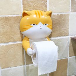 Toiletpapierhouders Creatieve schattige kattenhouder voor rolkaarten Standopslag Dispensers badkamer accessoires Dispenser 221207