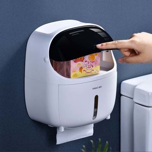 Toiletpapierhouders creatief waterdicht voor badkameropslag doos Roll robot vorm 221205