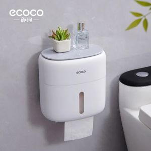 Porte-papier toilette ECOCO support sans perceuse | Cintre à mouchoirs WC Rolhouder étanche multifonctionnel ouverture automatique, accessoires de salle de bains 231206