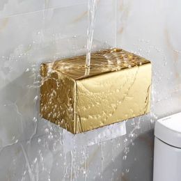 Toiletpapierhouders Goud roestvrijstalen badkameraccessoires Roll mobiele telefoonrek handdoek tissuebox 221201