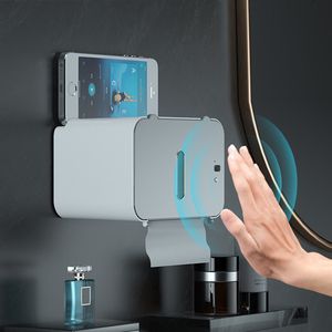 Toiletpapier houders inductierek wc rol houder plank automatisch out wallmounted tissue doos badkamer lui smart home 230308