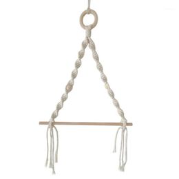 Toiletpapier Houders Premium Hout Swing Hanging Touw Rack Eenvoudige Houder Decor DIY Houten Woondecoratie Design