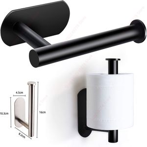 Toilet Paper Holders Self Adhesive toilet paper roll holder stand Wall Mount stainless steel Tissue Towel Roll Dispenser Bath Kitchen Accessories WC 230419