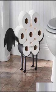 Supports de papier toilette Mouton support décoratif debout de rangement de tissus Roll Iron6981054