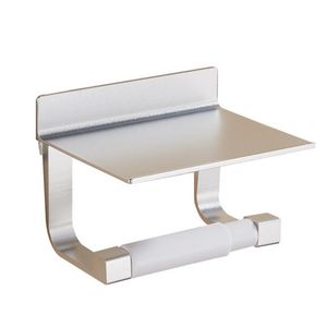 Toiletpapier houders ruimte aluminium multifunctionele opslaghaken badkamer planken met asbakken handdoek plank telefoonhouder 210320