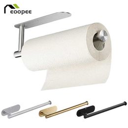 Supports de papier toilette support de serviette en papier en acier inoxydable sous l'armoire adhésive rouleau de toilette support de papier allongeur de tissus pour la cuisine de la cuisine 240410