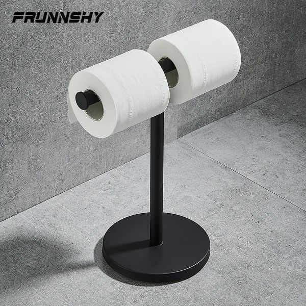 Porte-papier toilette support rouleau de papier en acier inoxydable cuisine porte-serviettes en papier vertical noir/brosse papier de soie accessoires de salle de bain FR1001 231212