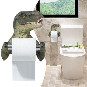 Toiletpapierhouders Tissue Box Hars Wandrek 3D Dinosaurus Badkamer Decor Plank Accessoires 221201273o