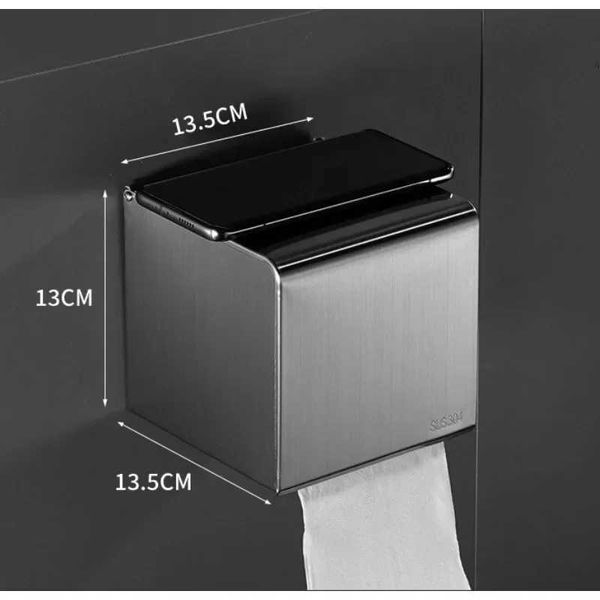 Soportes de papel higiénico Soporte de papel higiénico Accesorios de baño de acero inoxidable de acero inoxidable rejilla de papel de papel de papel soporte para toallas de papel de papel negro 240410