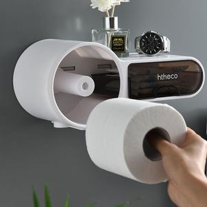 Toiletpapier Houders Buis Opbergdoos Houder Waterdicht Tissue Plastic Dispenser Roll Papertray Rack