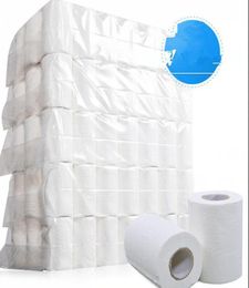 Papier de toilette Tissue Roll 4lay Soft Toilet Home Rolling Paper lisse 4ply Toilet de toilette serviette en papier KKA77033776787