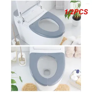 Couvre-siège de toilette 1/2pcs Closestool Tapis de couverture en plastique portable lavable pliant réutilisable accessoires de toilette tapis de salle de bain coussin nordique