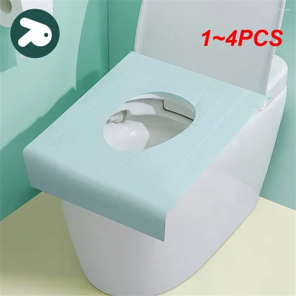 Cubiertas de asiento de inodoro 1-4 Uds. Almohadilla de papel para baño impermeable de alta calidad duradera para tirar para accesorios de seguridad de viaje