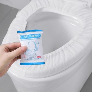 Couvoirs de siège de toilette 10pcs couverture jetable biodégradable WC Mat Travel Camping El Accessoires de salle de bain