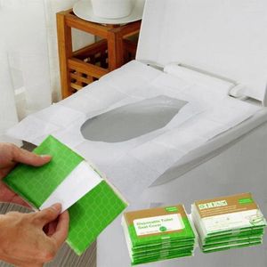 Couvrettes de siège de toilette 10pcs COUVERTURE DIREPLÉS PAPIER PAUSE PORTABLE PORTABLE