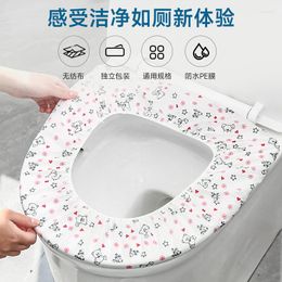 Housses de siège de toilette 10 pièces jetables Non-tissé couverture ménage voyage affaires tapis étanche sale
