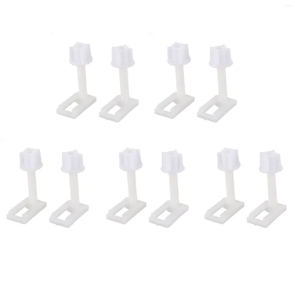 Couvercles de siège de toilette 10pcs DIY Vis en plastique Fixations de réglage des sièges Fit CHINGES Outils de réparation TypeSize: 5 4.4x2,4 cm