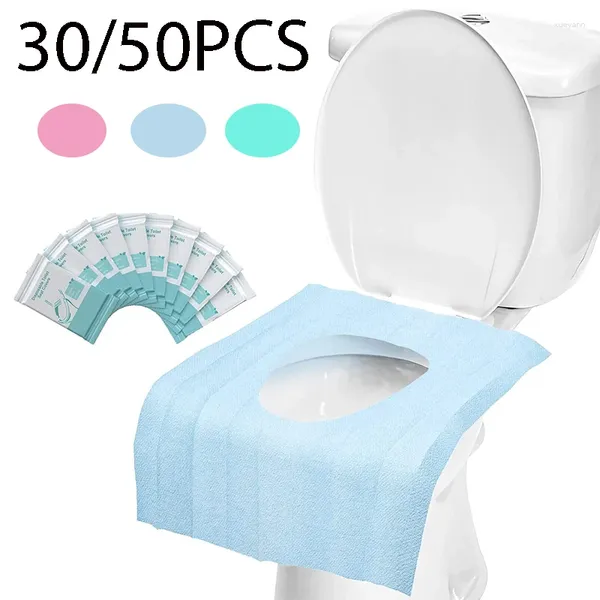 Housses de siège de toilette 10 pièces/paquet jetables pour les tout-petits de voyage enveloppés entraînement au pot dans les doublures de toilettes publiques