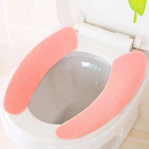 Toiletstoel Covers 1pairs Four Seasons Universal Cute Pad Washable Huishoudelijk zelfklevend kussen Antibacterieel waterdicht kind