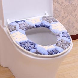 Housses de siège de toilette 1Pc chauffe-salle de bain lavable Clothtoilet Cover Mat Pad Set