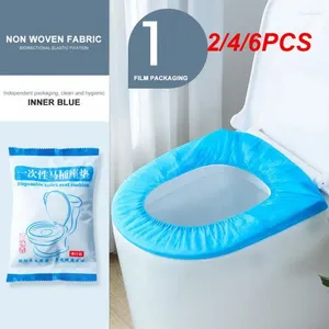 Toiletbrilhoezen 2/4/6PCS Wegwerpkussen Reizen Draagbare Sticker Papier Niet-geweven Waterdichte Universele Hoes